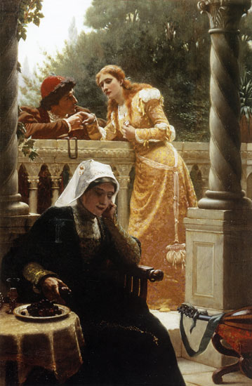 A Stolen Interview, Edmund Blair Leighton