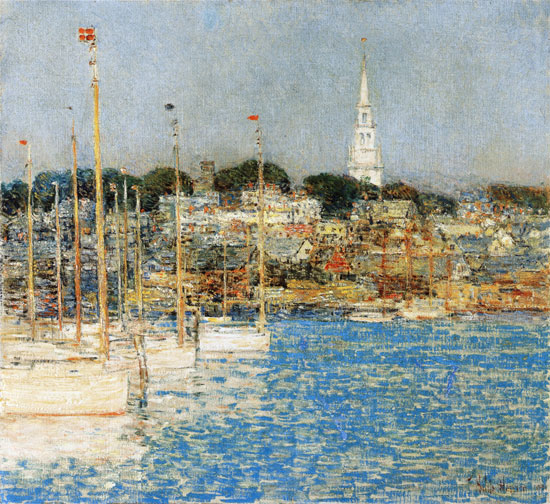 Catboats, Newport, Childe Hassam