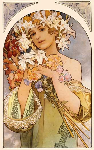 Flowers, Alphonse Mucha