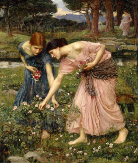 Gather Ye Rosebuds While Ye May - 1909, John William Waterhouse