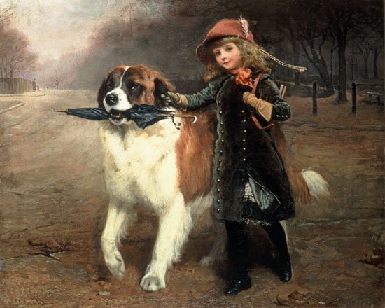 Off to School, Charles Burton Barber