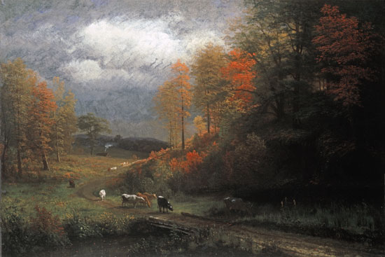 Rainy Day in Autumn, Massachusetts, Albert Bierstadt