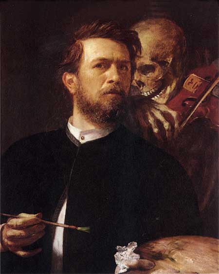Self Portrait with Death with a Violin, Arnold B&ouml;cklin