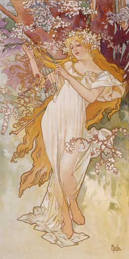 Spring, Alphonse Mucha