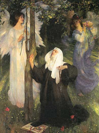 The Cloister or The World, Arthur Hacker