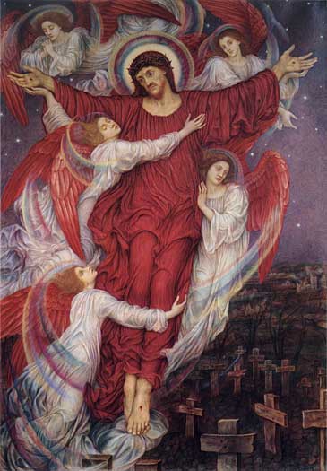 The Red Cross, (allegory of Flanders war graves), Evelyn De Morgan