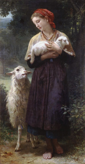 The Shepherdess, William-Adolphe Bouguereau