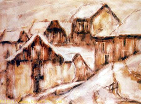 Houses in the snow