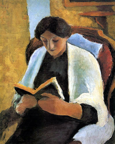 Reading woman