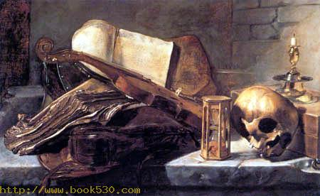 Vanitas, Still life with books