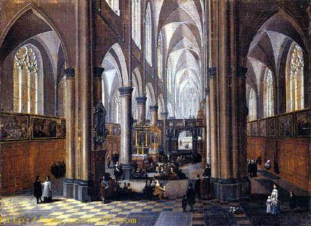 Interior of a gothical church