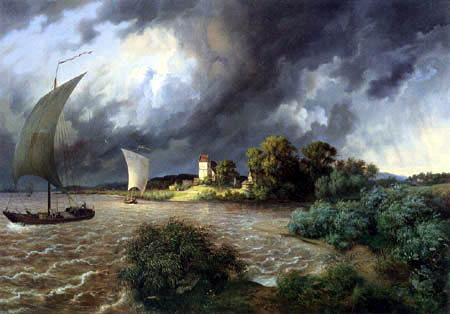 Thunderstorm at the village Kaditz