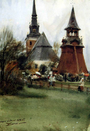 Mora: Jahrmarkt, Kirche und Glockenturm