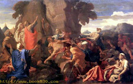 Moses striking the rock