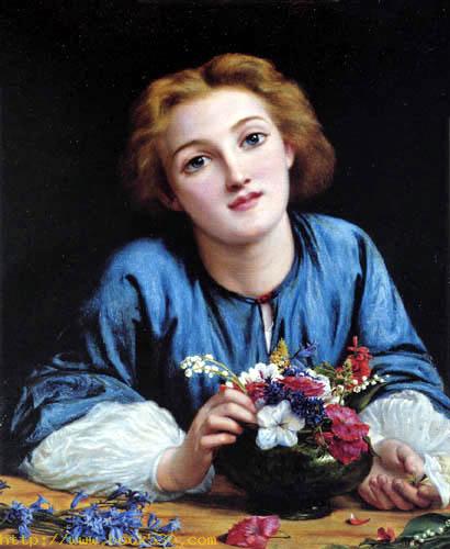 Young Girl with Flowers