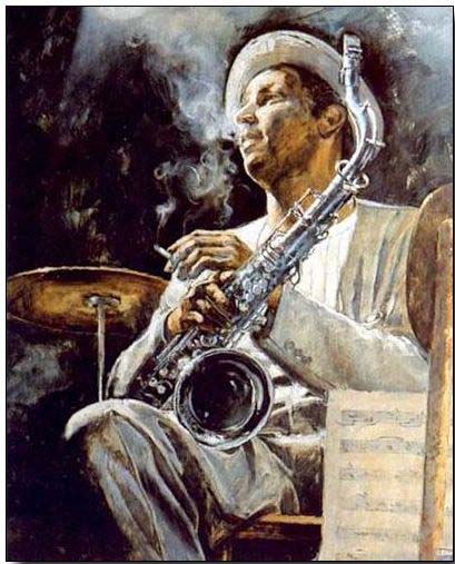 Jazz oil painting