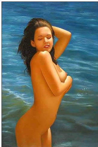 Nude oil painting