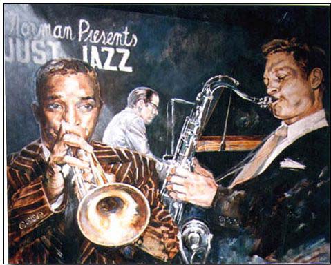 Jazz oil painting