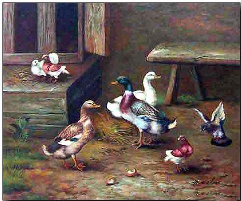 Animal oil painting