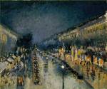 Boulevard Montmartre%2C Night Oil Painting