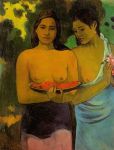 Two Tahitian Women With Mangoe Paul Gauguin Oil Painting