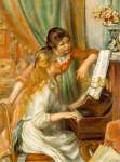 Two Young Girls at The Piano Pierre Auguste Renoir Oil Painting