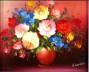 Floral oil painting