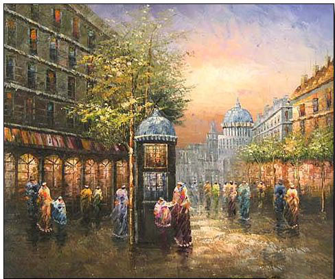 Paris Street oil painting