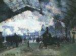 The Arrival of the Normandy Train at Gare Sainte Oil Painting