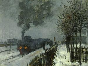 Treno nella neve Oil Painting