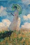 Woman With Parasol Claude Monet Oil Painting