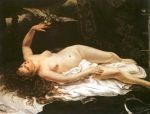 Woman with a Parrot Gustave Courbet Oil Painting