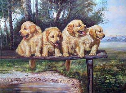 Animal oil painting