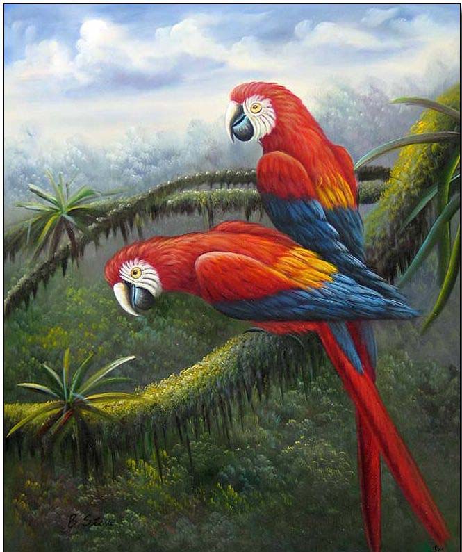 Animal oil painting