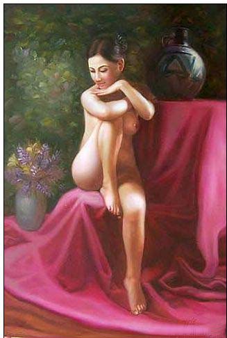 Nude oil painting