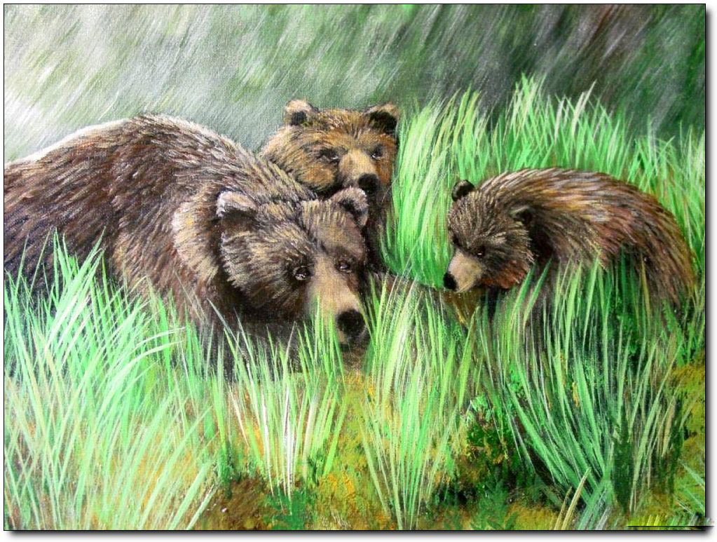 Animal oil painting