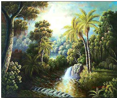 Landscape oil painting