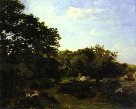 Oil painting:Forest of Fontainebleau. 1865