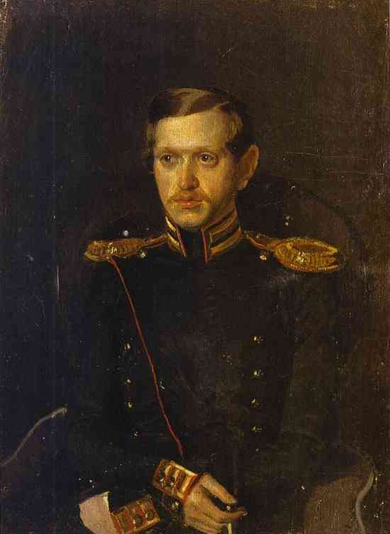 Oil painting:Portrait of S. S. Krylov. 1850