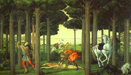 Oil painting:The Infernal Hunt. 1482