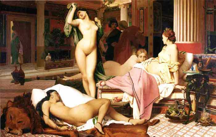 Oil painting for sale:Grecian Interior, Le Gynecee, 1850