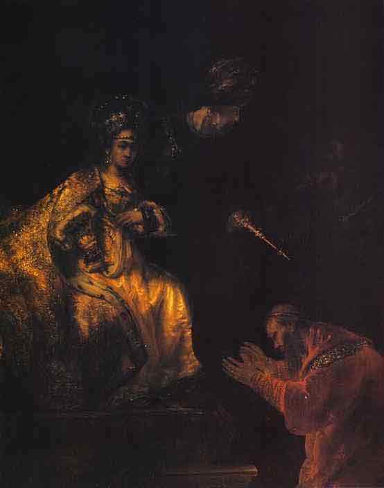 Haman Begging Esther for Mercy. 1655