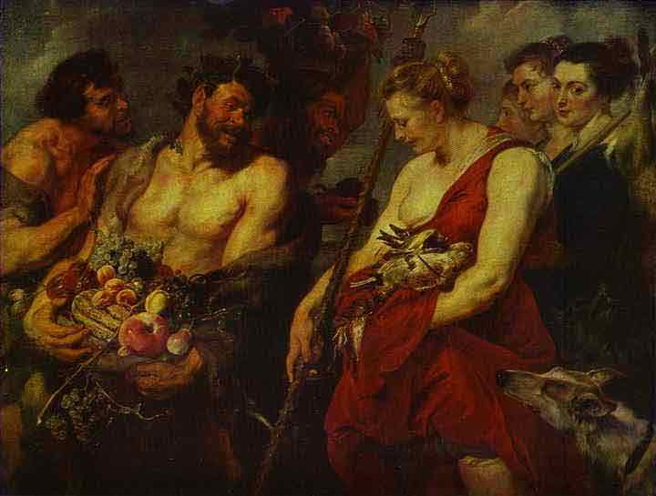 Peter Paul Rubens and Frans Snyders (the animals and fruit). Diana Returning from the Chase. 1616-16