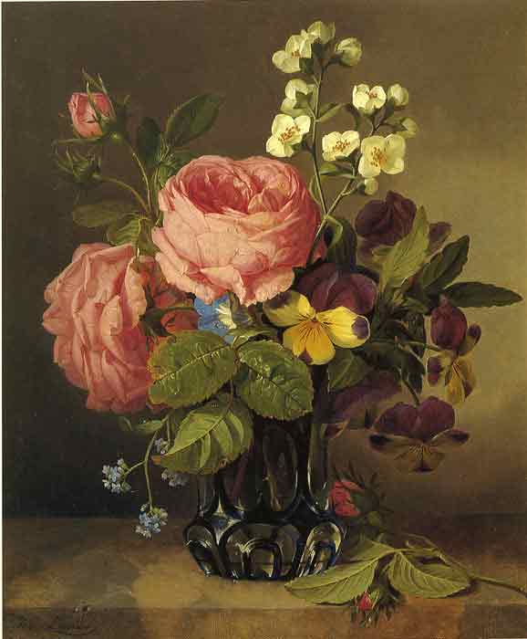 Oil painting for sale:Stilleben mit Blumen, 1850