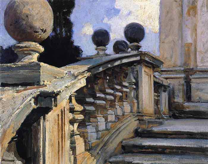 Oil painting for sale:The Steps of the Church of S. S. Domenico e Siste in Rome, 1906