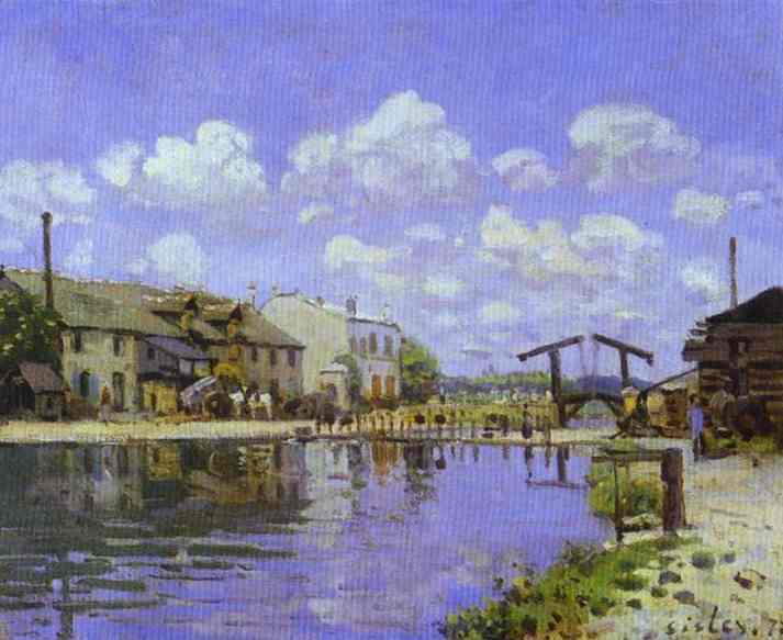 Oil painting:The Saint-Martin Canal. 1872