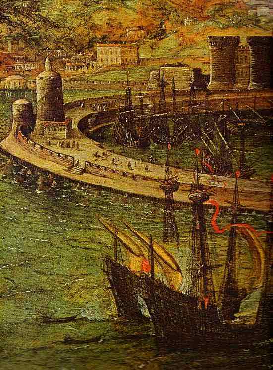 The Bay of Naples. Detail. 1556