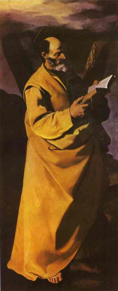 Oil painting:Apostle Andrew. c. 1630