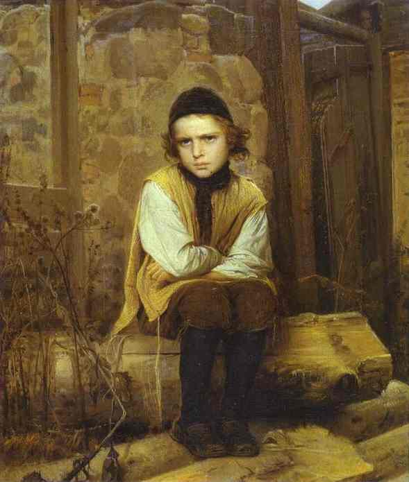 Oil painting:Insulted Jewish Boy. 1874