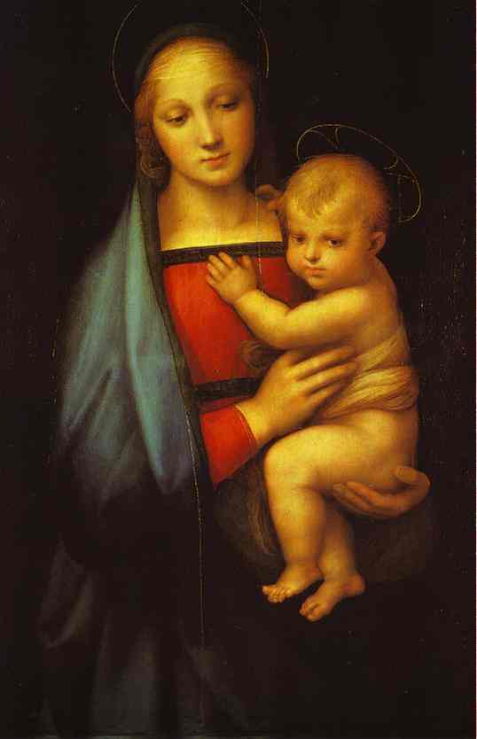 Oil painting:Madonna del Granduca. c.1505